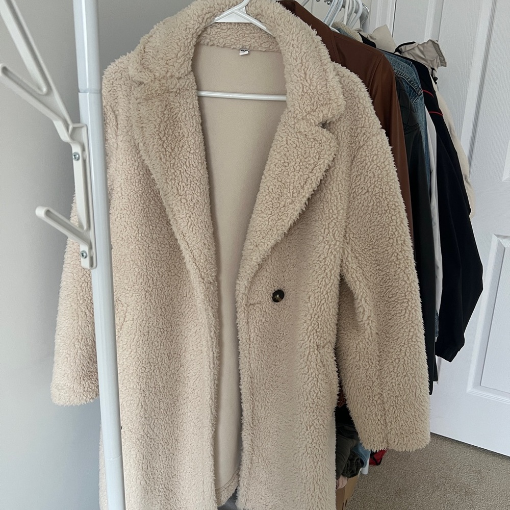 ❌SOLD ❌Cozy Cream Teddy Coat
